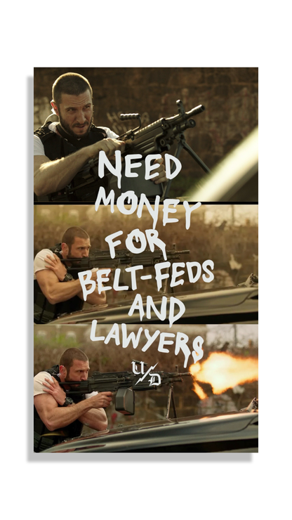 Belt-Feds and Lawyers Sticker