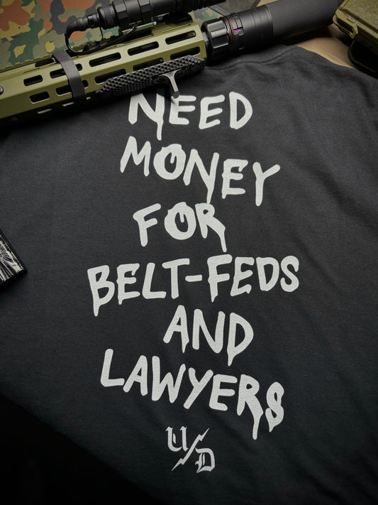 Belt-fed and Lawyers Heavyweight Tee